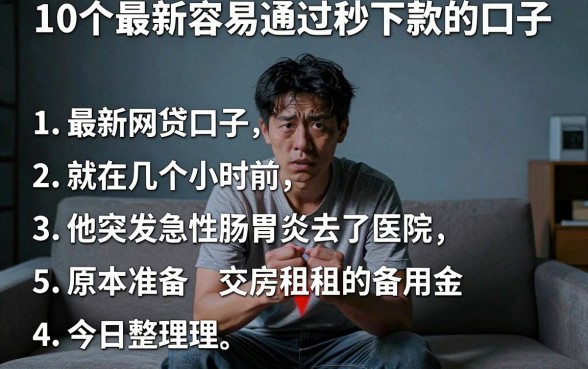 10个最新容易通过秒下款的口子,条列五个最新网贷口子今日整理这五个软件