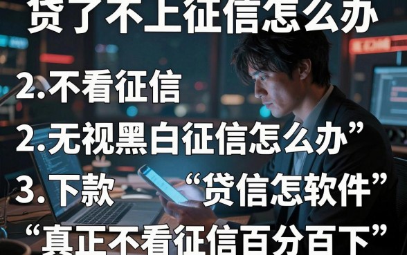 贷了不上征信怎么办，归纳五个不看征信无视黑白百分百下款网贷软件