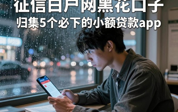 征信白户网黑花口子,归集5个必下的小额贷款app