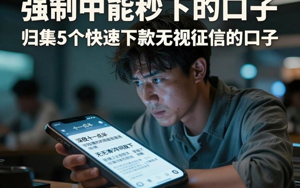 强制中能秒下的口子，归集5个快速下款无视征信的口子