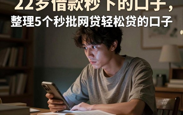 22岁借款秒下的口子,整理5个秒批网贷轻松贷的口子