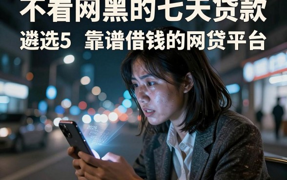 不看网黑的七天贷款,遴选5个靠谱借钱的网贷平台