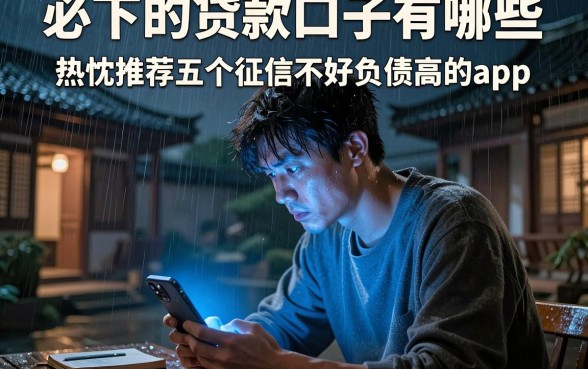 必下的贷款口子有哪些,热忱推荐五个征信不好负债高的app
