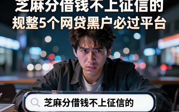 芝麻分借钱不上征信的,规整5个网贷黑户必过平台