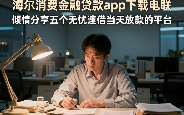 海尔消费金融贷款app下载电联，倾情分享五个无忧速借当天放款的平台