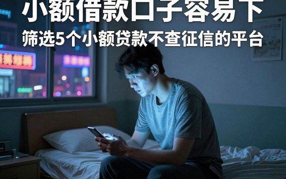 小额借款口子容易下,筛选5个小额贷款不查征信的平台