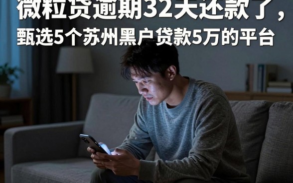 微粒贷逾期32天还款了，甄选5个苏州黑户贷款5万的平台