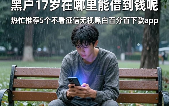 黑户17岁在哪里能借到钱呢，热忱推荐5个不看征信无视黑白百分百下款app