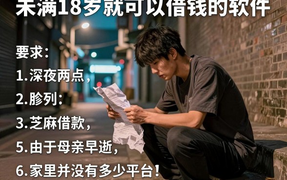 未满18岁就可以借钱的软件,胪列5个芝麻借款实时到账速借平台