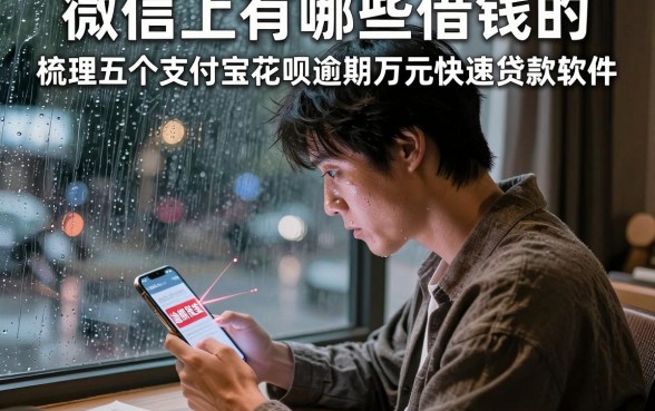 微信上有哪些借钱的,梳理五个支付宝花呗逾期万元快速贷款软件