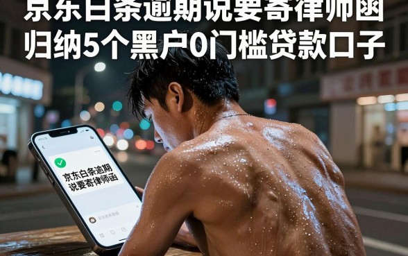 京东白条逾期说要寄律师函,归纳5个黑户0门槛贷款口子