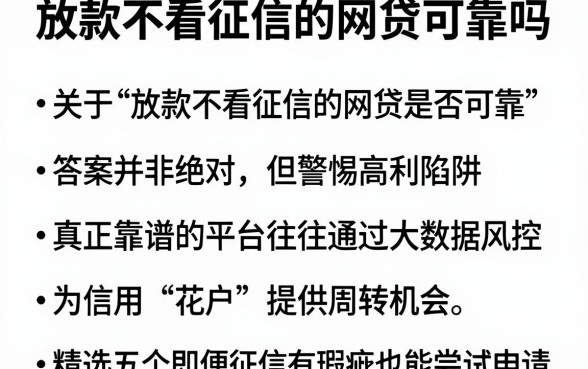 放款不看征信的网贷可靠吗，深入剖析五个网黑真正能下款的软件