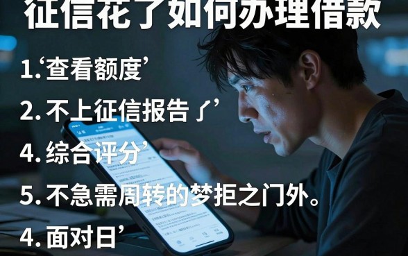 征信花了如何办理借款，胪列五个不上征信报告的贷款软件