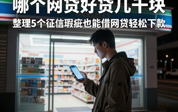 哪个网贷好贷几千块，整理5个征信瑕疵也能借网贷轻松下款的平台
