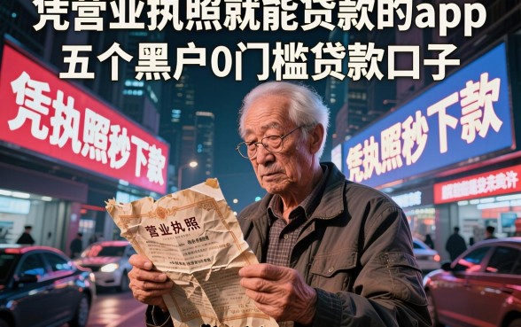 凭营业执照就能贷款的app,详尽说明五个黑户0门槛贷款口子