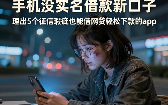 手机没实名借款新口子，理出5个征信瑕疵也能借网贷轻松下款的app