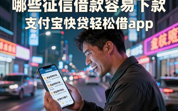 哪些征信借款容易下款,概括5个支付宝快贷轻松借app