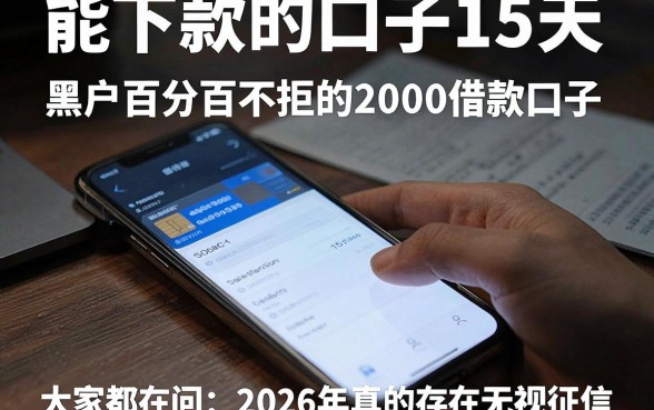 能下款的口子15天，详尽说明五个黑户百分百不拒的2000借款口子