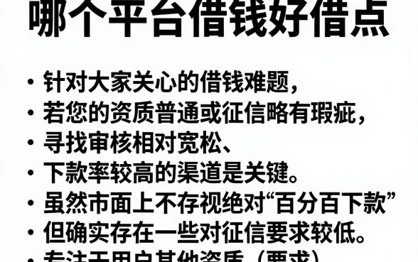 哪个平台借钱好借点，详尽说明五个不看征信负债的网贷百分百下款软件