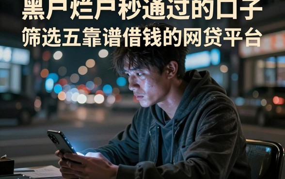 黑户烂户秒通过的口子,筛选五个靠谱借钱的网贷平台