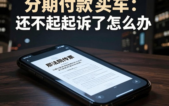 分期付款买车还不起起诉了怎么办，深入剖析五个低门槛不查征信的软件