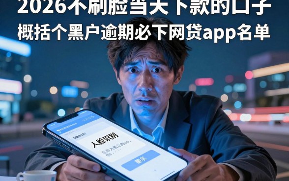 2026不刷脸当天下款的口子,概括五个黑户逾期必下网贷app名单