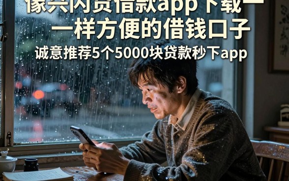 像兴闪贷借款app下载一样方便的借钱口子，诚意推荐5个5000块贷款秒下app