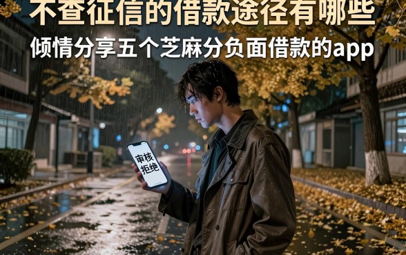 不查征信的借款途径有哪些，倾情分享五个芝麻分负面借款的app