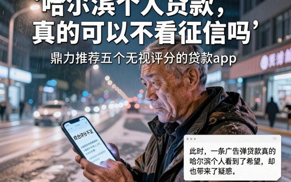哈尔滨个人贷款真的可以不看征信吗，鼎力推荐五个无视评分的贷款app