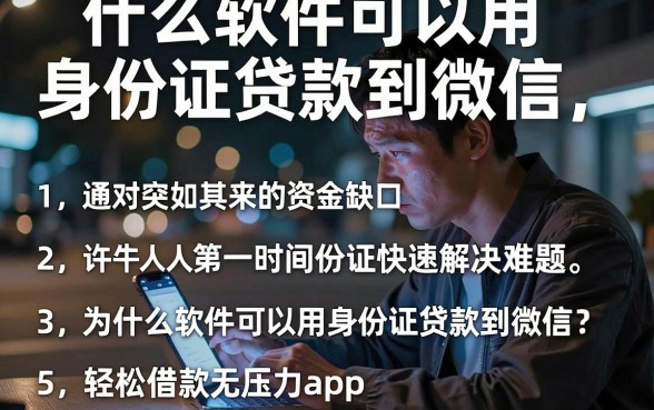 什么软件可以用身份证贷款到微信，归纳五个轻松借款无压力app