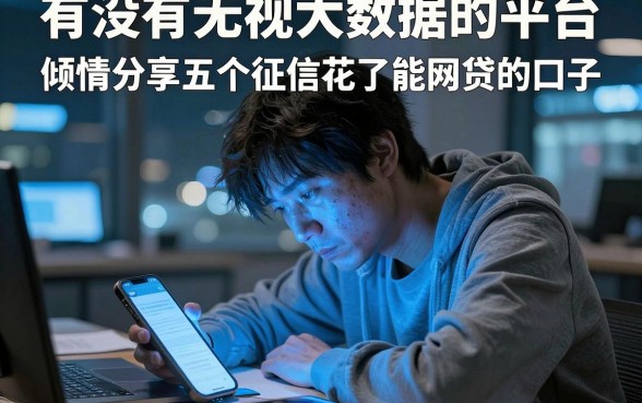 有没有无视大数据的平台,倾情分享五个征信花了能网贷的口子