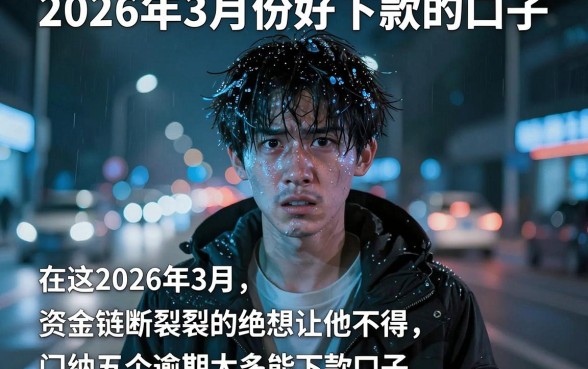 2026年3月份好下款的口子，归纳五个逾期太多能下款口子