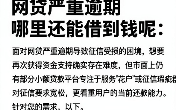 网贷严重逾期哪里还能借到钱呢，汇整五个网贷无视不查征信软件