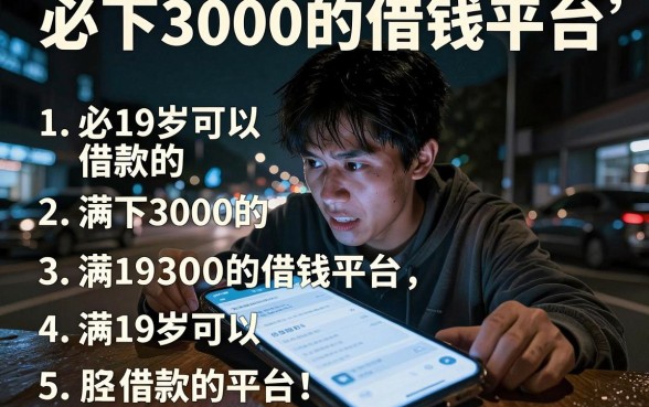 必下3000的借钱平台,胪列5个满19岁可以借款的平台