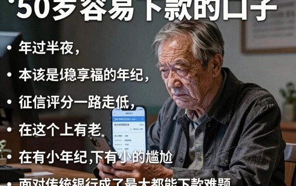 50岁容易下款的口子，胪列五个综合评分不足有负债都能下款软件
