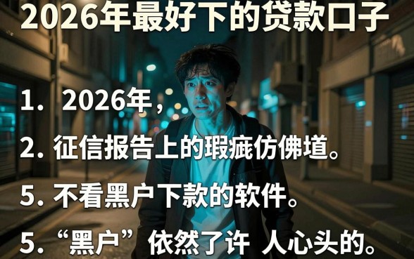 2026年最好下的贷款口子,胪列5个不看黑户下款的软件