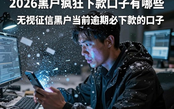 2026黑户疯狂下款口子有哪些,筛选五个无视征信黑户当前逾期必下款的口子