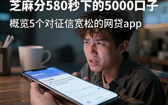 芝麻分580秒下的5000口子，概览5个对征信宽松的网贷app