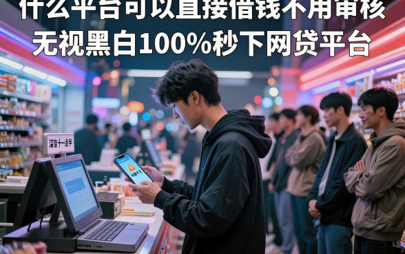 什么平台可以直接借钱不用审核，遴选五个无视黑白100%秒下网贷平台