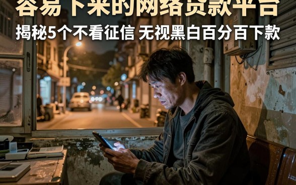 容易下来的网络贷款平台,揭秘5个不看征信无视黑白百分百下款