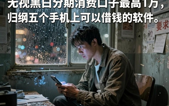 无视黑白分期消费口子最高1万，归纳五个手机上可以借钱的软件