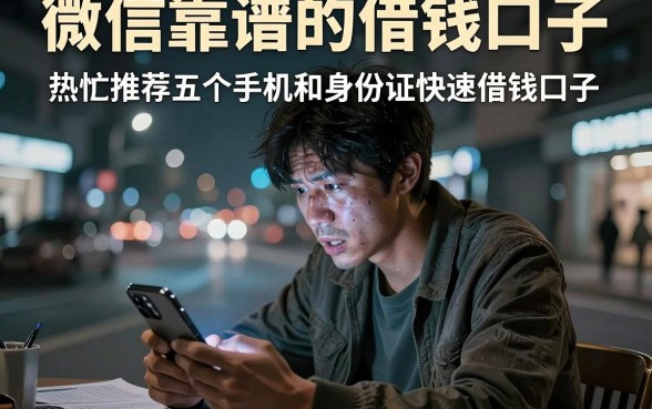 微信靠谱的借钱口子,热忱推荐五个手机和身份证快速借钱口子