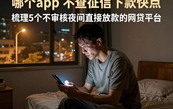 哪个app 不查征信下款快点,梳理5个不审核夜间直接放款的网贷平台