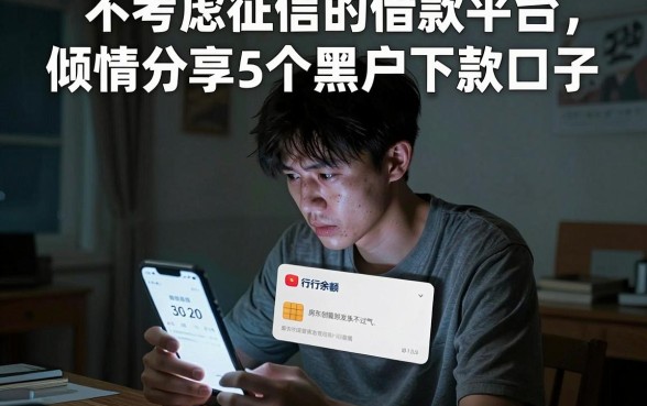 不考虑征信的借款平台,倾情分享5个黑户下款口子