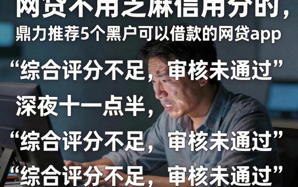 网贷不用芝麻信用分的,鼎力推荐5个黑户可以借款的网贷app