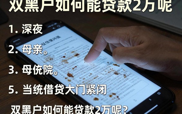双黑户如何能贷款2万呢，理出5个简单容易贷款app