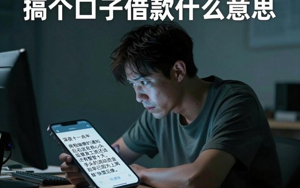 搞个口子借款什么意思,枚举5个门槛低易下款口子