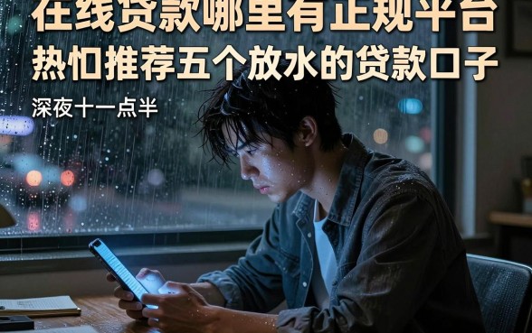 在线贷款哪里有正规平台，热忱推荐五个放水的贷款口子