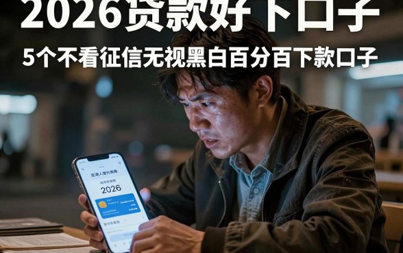 2026贷款好下口子,详尽说明5个不看征信无视黑白百分百下款口子