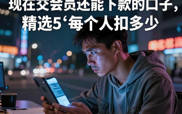 现在交会员还能下款的口子，精选5个每个人扣多少？